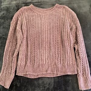 American Eagle Soft Pink Chenille Sweater Size S